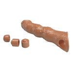 Prelungitor de penis Pretty Love cu pernuțe reglabile, maro, 28 cm