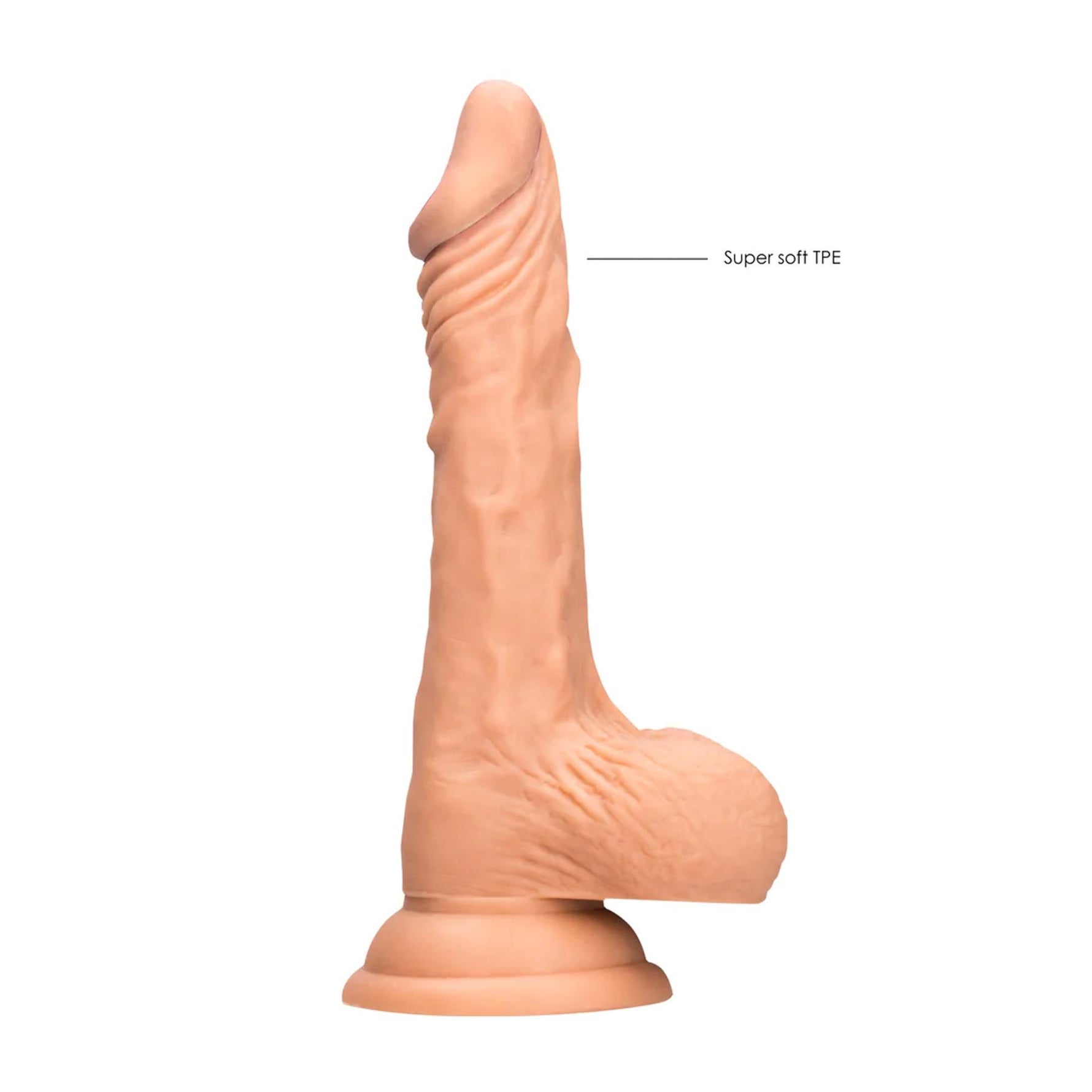 Dildo realist RealRock cu testicule 21,5 cm