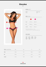 Set lenjerie intimă Glandez Obsessive negru M/L