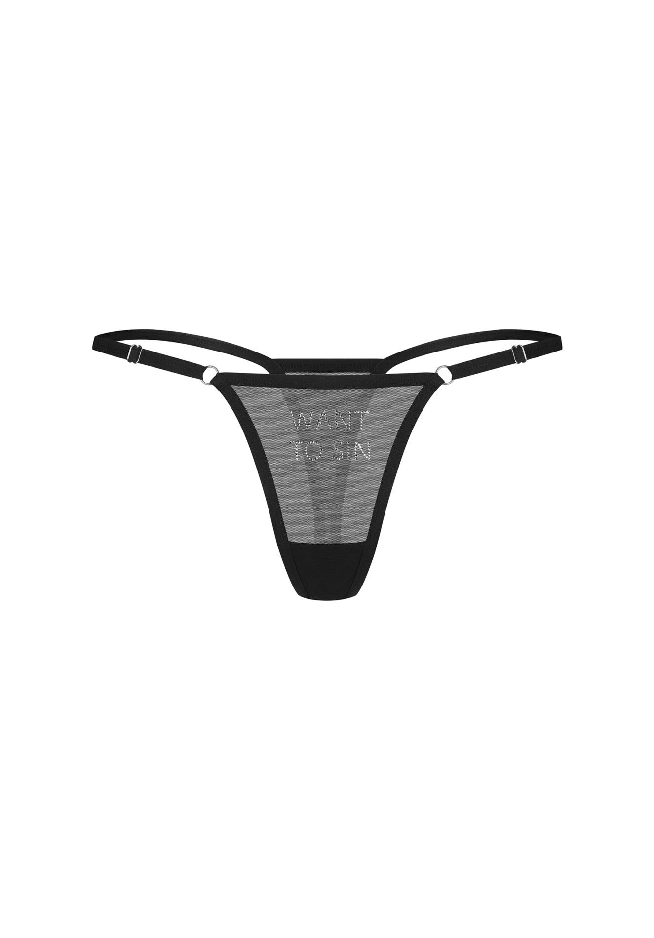 Tanga Violami Sin Mesh cu model Want to Sin Obsessive S/M