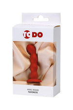 Dildo anal mic, ondulat, roșu, cu ventuză, Favorite ToDo