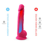 Dildo realist Silexd cu ventuză, silicon, roz, 38 cm