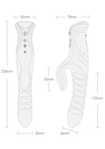Vibrator încălzit ZALO Mose 2 verde, model iepuraș, 25,8 cm