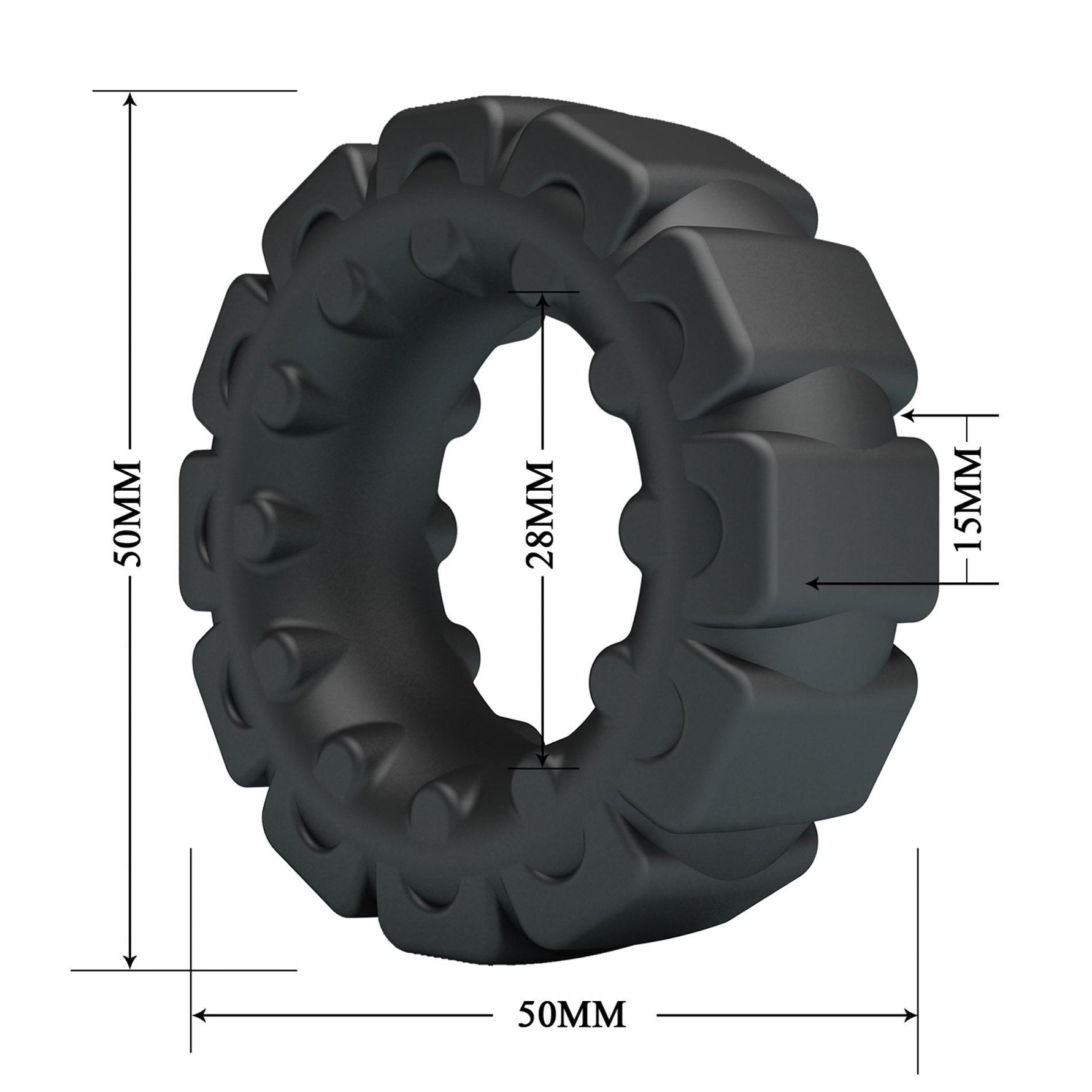 Inel pentru penis Crazy Bull Laiden super moale din silicon, negru