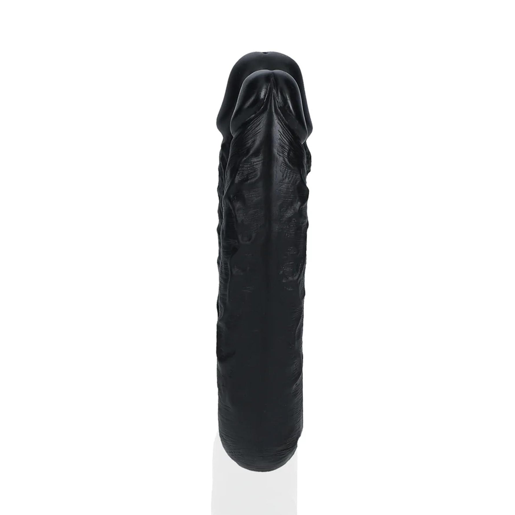 Dildo dublu în formă de U RealRock 12,7 cm negru