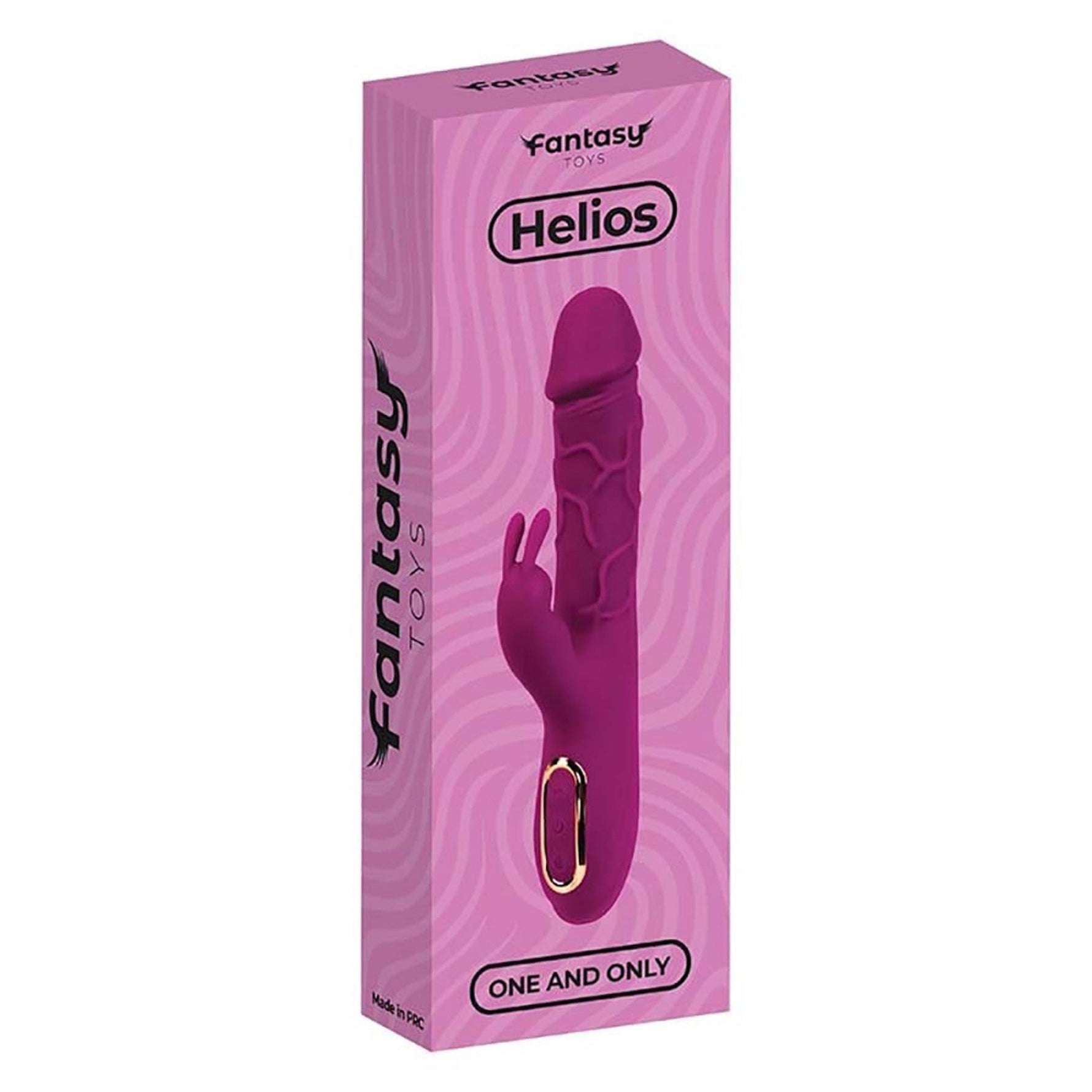 Vibrator iepuraș din silicon fantezie cu încălzire 10 moduri USB 22 cm
