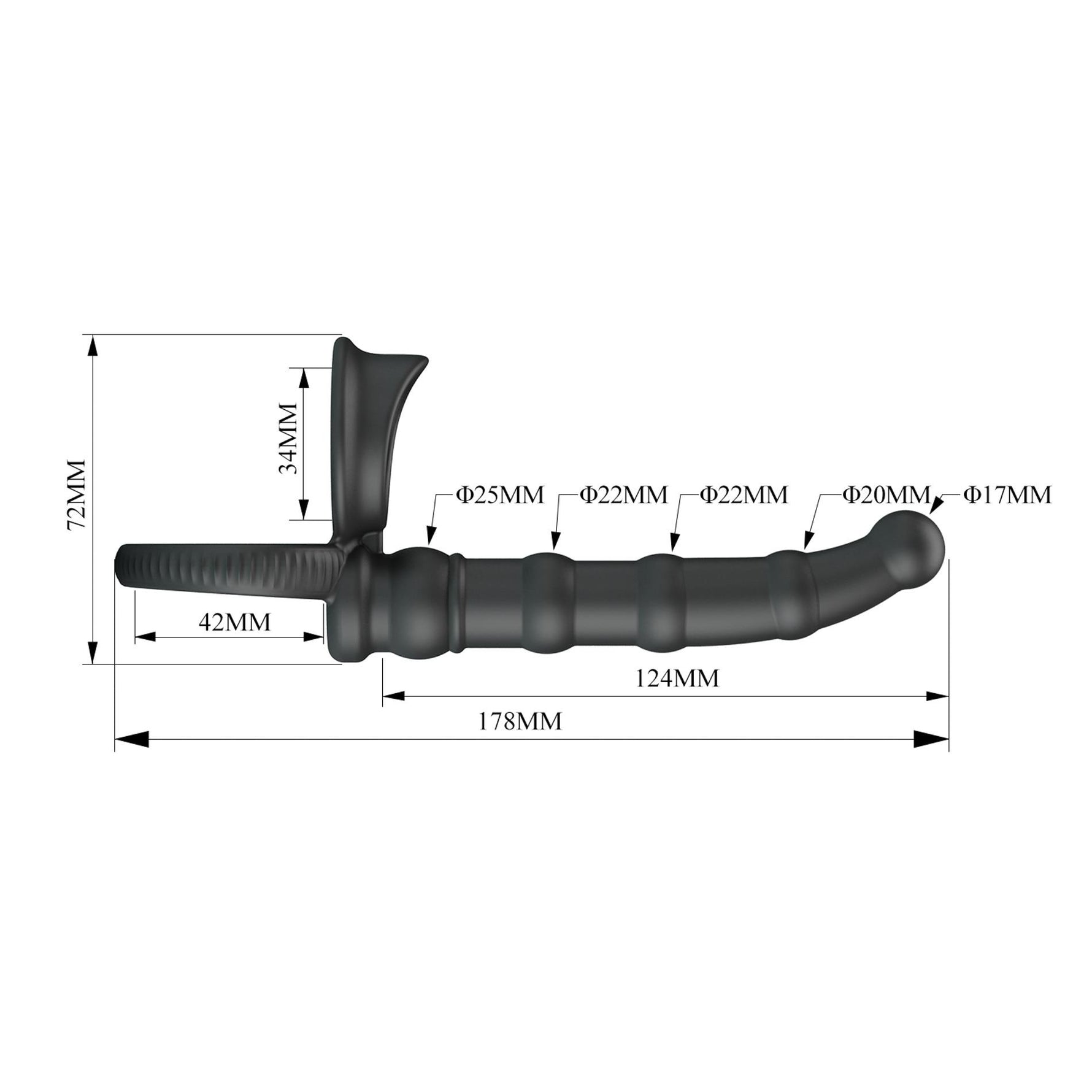 Inel anal pentru penis Pretty Love Tatum 10 vibrații 18 cm