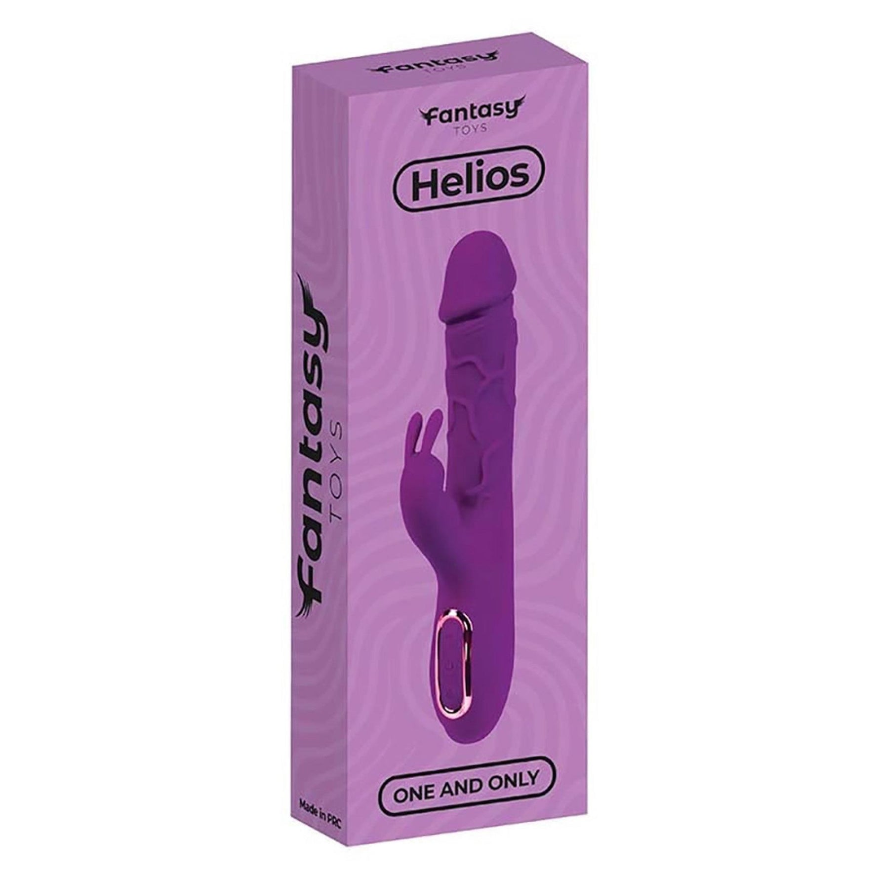 Vibrator Fantasy Rabbit cu silicon, încălzire, 10 moduri, USB, 22 cm