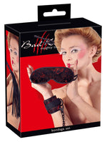Set de bondage Bad Kitty din satin, negru, 38 cm