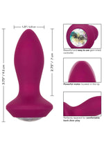Plug vibrant din silicon Power Gem, violet, 95 cm