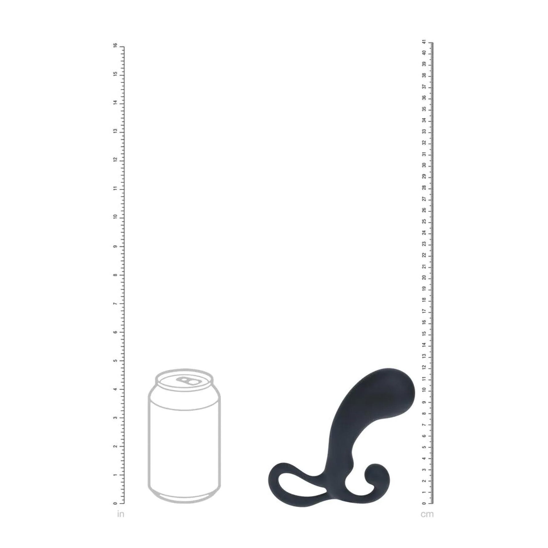 Masaj prostată Levelz L din silicon, negru, 15 cm