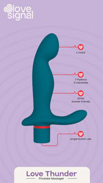 Masaj de prostată USB din silicon Love Thunder Dream Toys 15 cm
