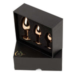 Set de dopuri anale din oțel HeavyFun Red Gold cu cristale