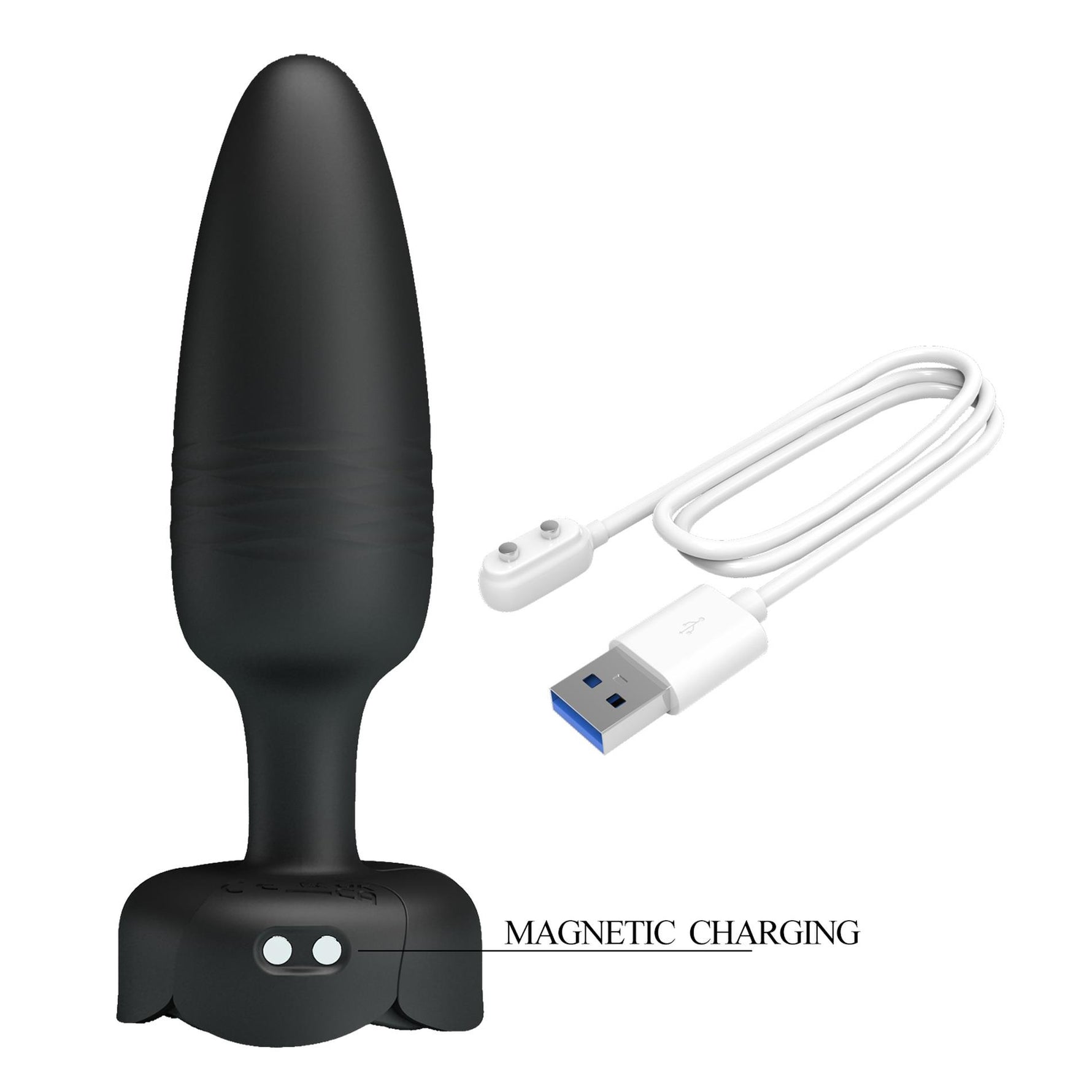 Plug anal vibrant Pretty Love Tarion din silicon cu LED, 10 moduri
