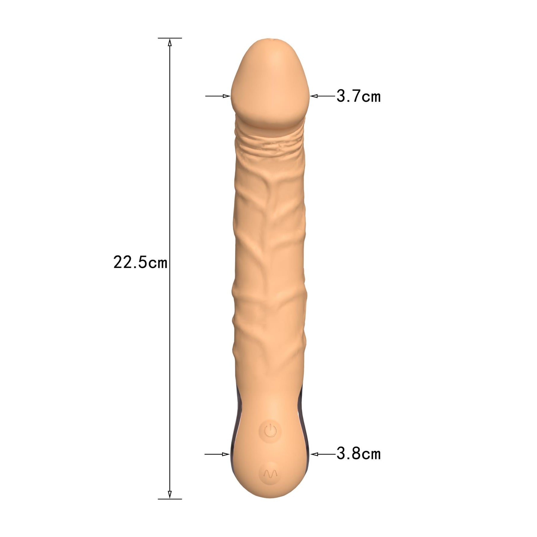 Vibrator Jump-O din silicon negru, realist, USB, impermeabil