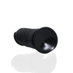 Dildo realist RealRock gros, drept, fără testicule, 25 cm, negru