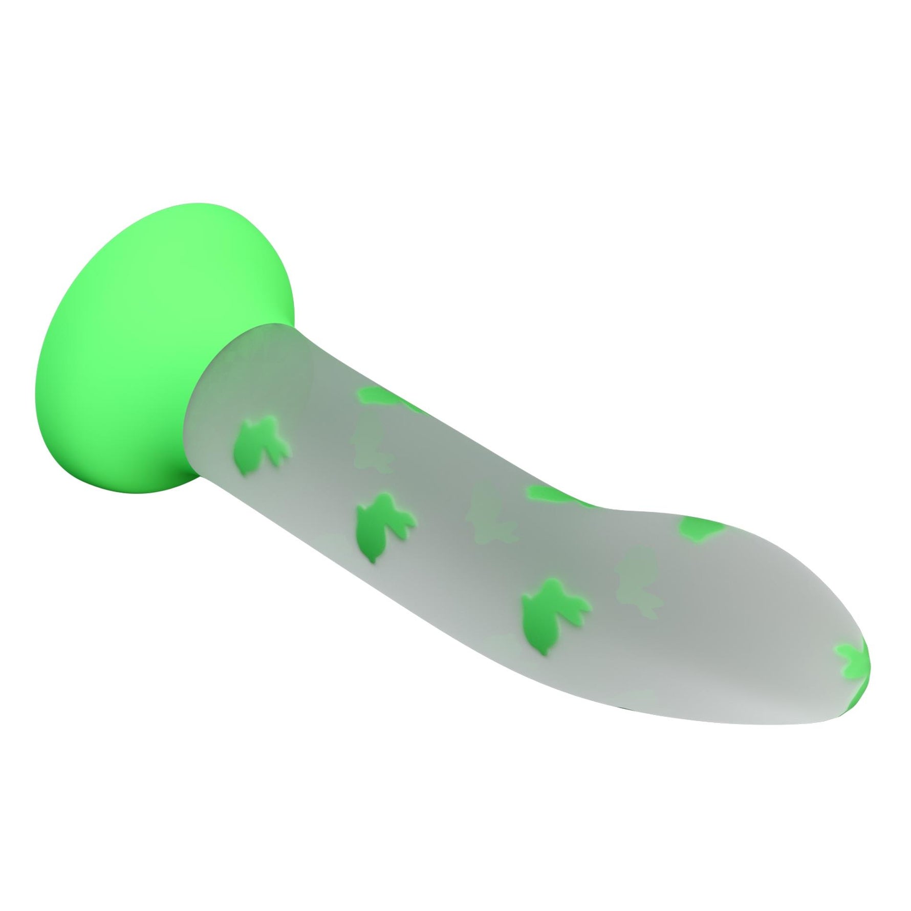 Dildo anal Pretty Love din silicon strălucitor cu ventuză