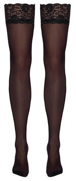 Ciorapi Cottelli LEGWEAR din dantelă negri M 20 den