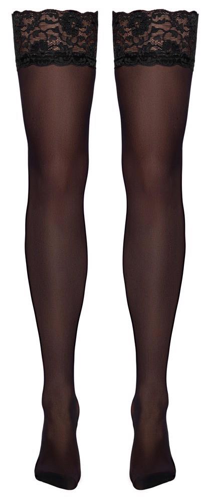 Ciorapi Cottelli LEGWEAR din dantelă negri M 20 den