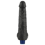 Dildo vibrant realist Lovetoy TPE negru 27cm reîncărcabil