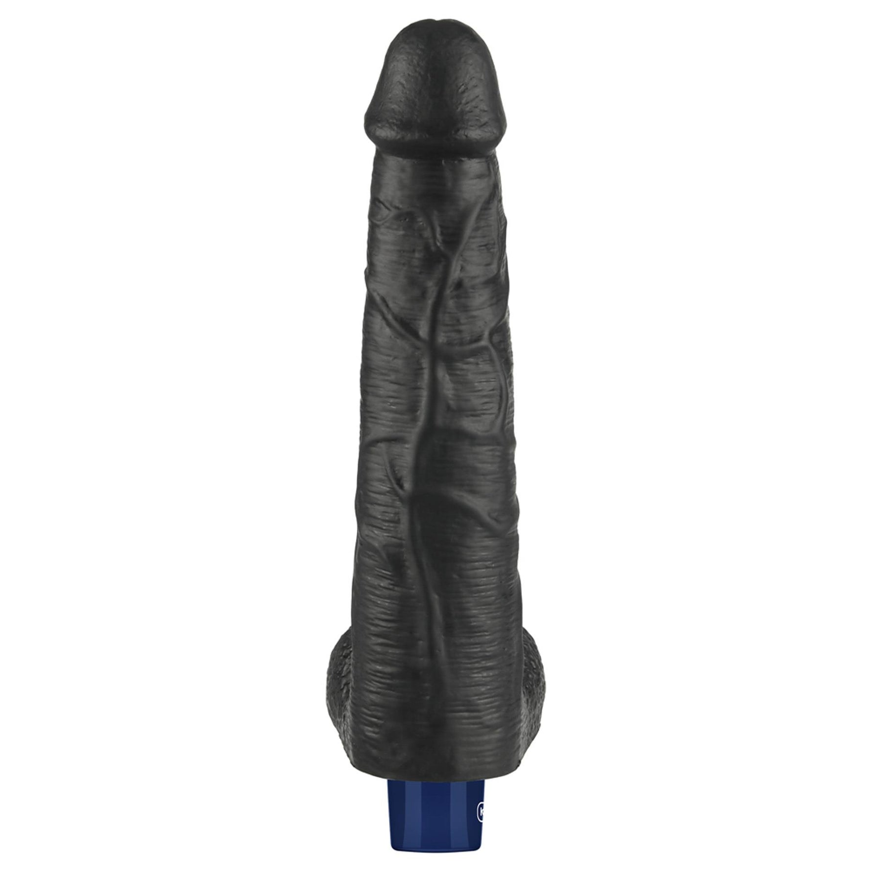 Dildo vibrant realist Lovetoy TPE negru 27cm reîncărcabil