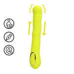 Vibrator Loveline pentru punctul G cu vârf mobil, verde lime, 24 cm