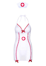 Costum de asistentă medicală Daring Intimates, alb, L/XL