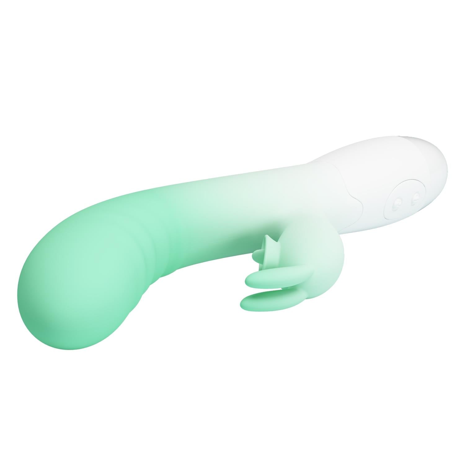 Vibrator USB Pretty Love Cerberus din silicon, cu formă de iepuraș, 30 de funcții
