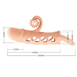 Stimulator clitoridian vibrant pentru extensia penisului Romance Flesh Color