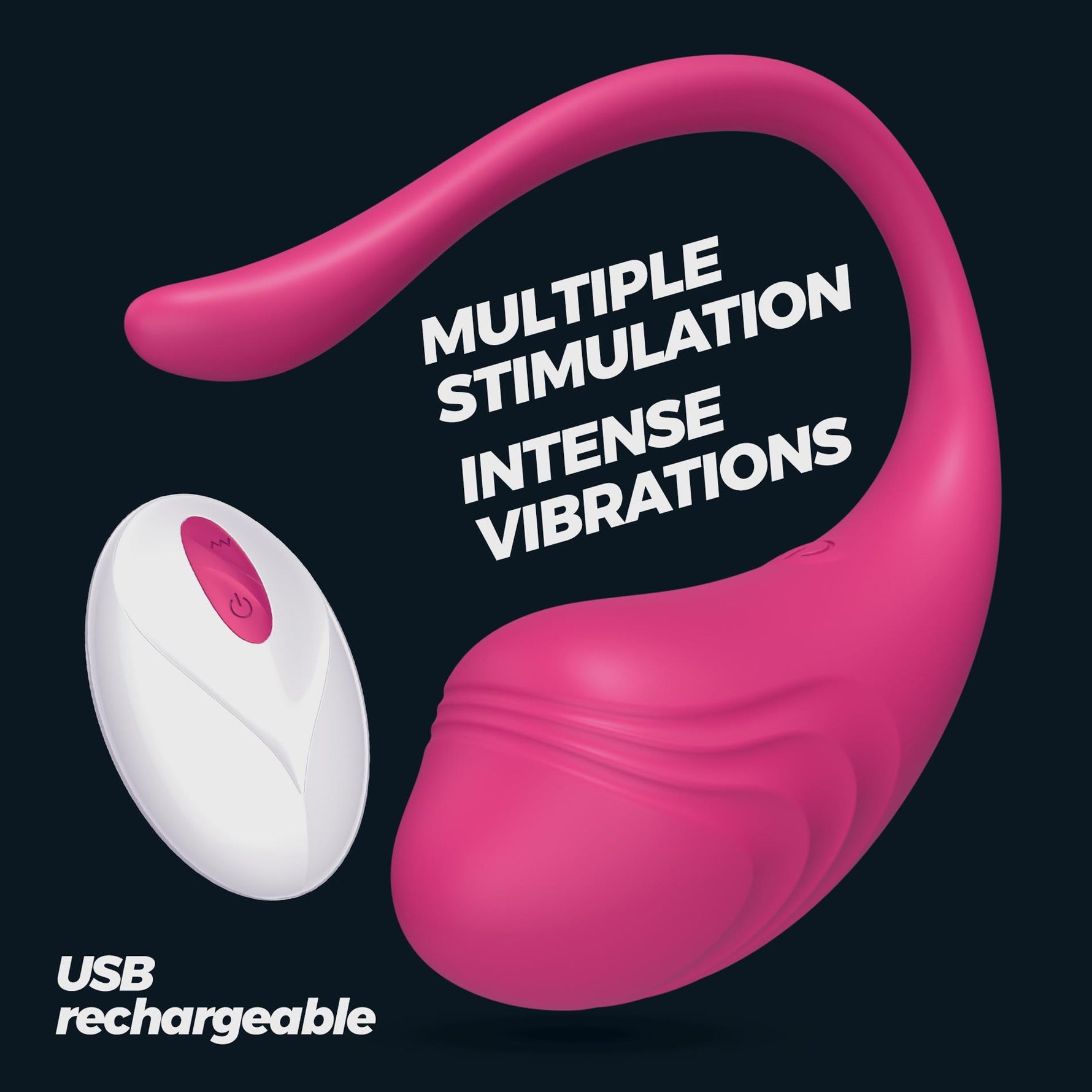 Ou vibrant Crushious Tamago cu telecomandă, USB roz