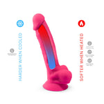 Dildo vibrant realist Silexd roz 20 cm USB cu telecomandă