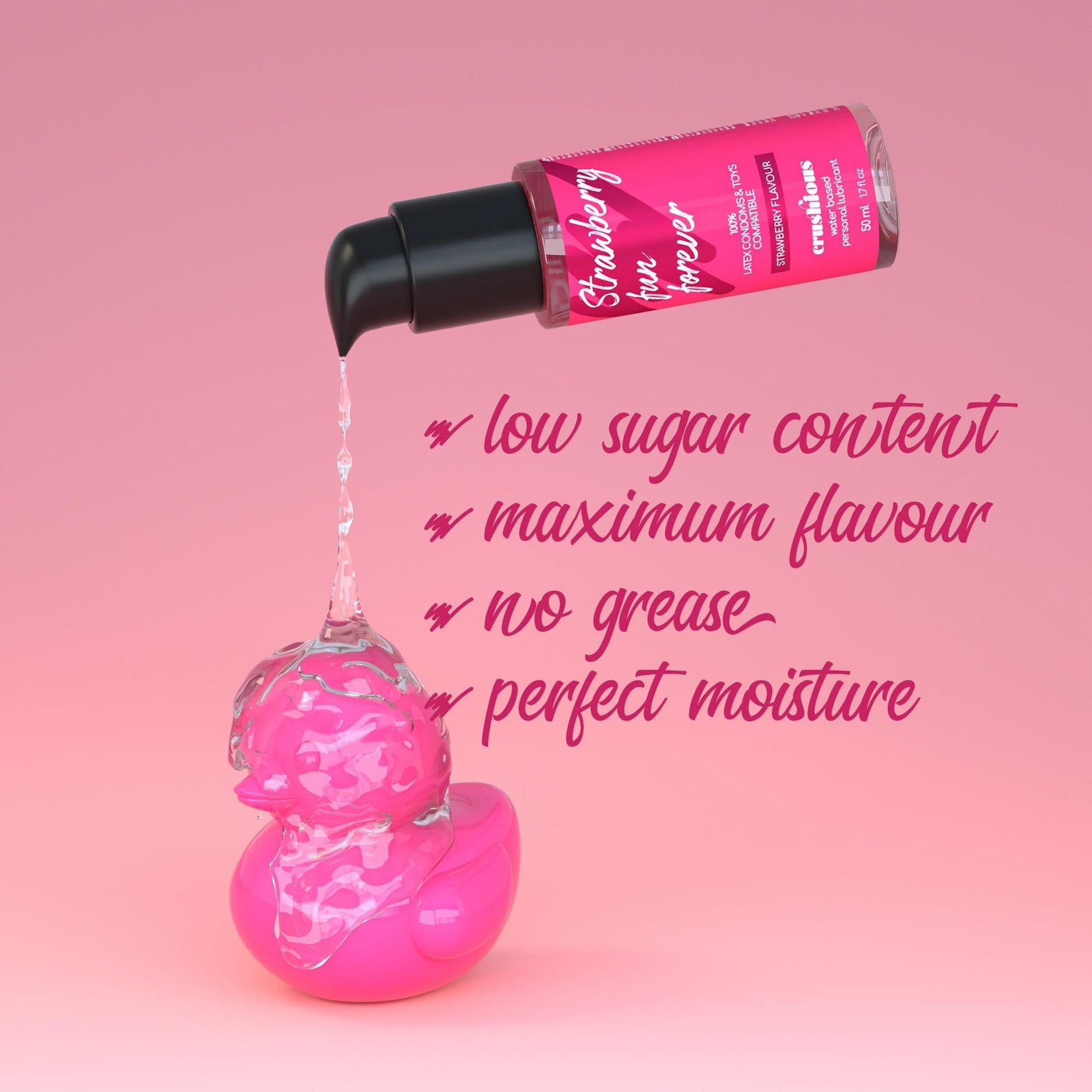 Lubrifiant Crushious cu aromă de căpșuni 50 ml