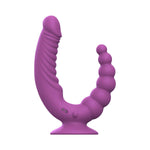 Vibrator dublu Teazers cu ventuză și telecomandă, violet