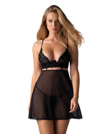 Nutris Obsessive Babydoll și tanga din dantelă XS/S