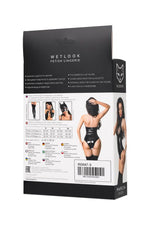 Body Marcia lucios cu aspect ud, negru, M