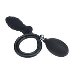 Plug anal gonflabil din silicon cu nervuri Levelz de la Shots, negru, 5 cm