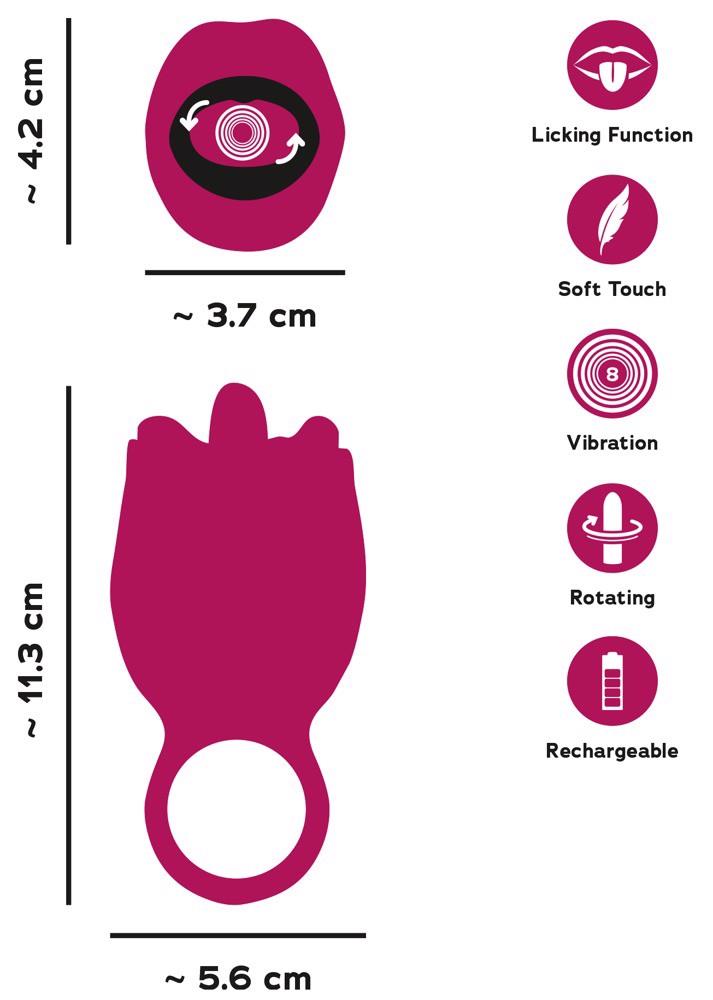 Vibrator rotativ cu limbă USB din silicon You2Toys