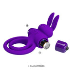 Inel vibrant Pretty Love violet cu 10 funcții
