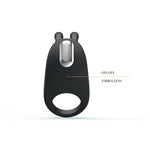 Inel vibrant din silicon Pretty Love cu iepuraș USB 7,5 cm