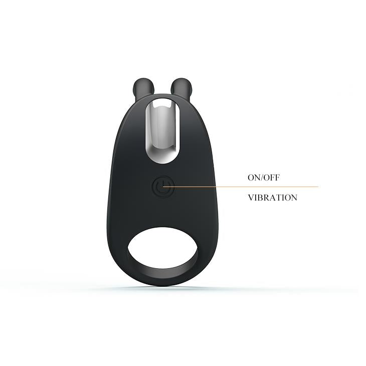 Inel vibrant din silicon Pretty Love cu iepuraș USB 7,5 cm