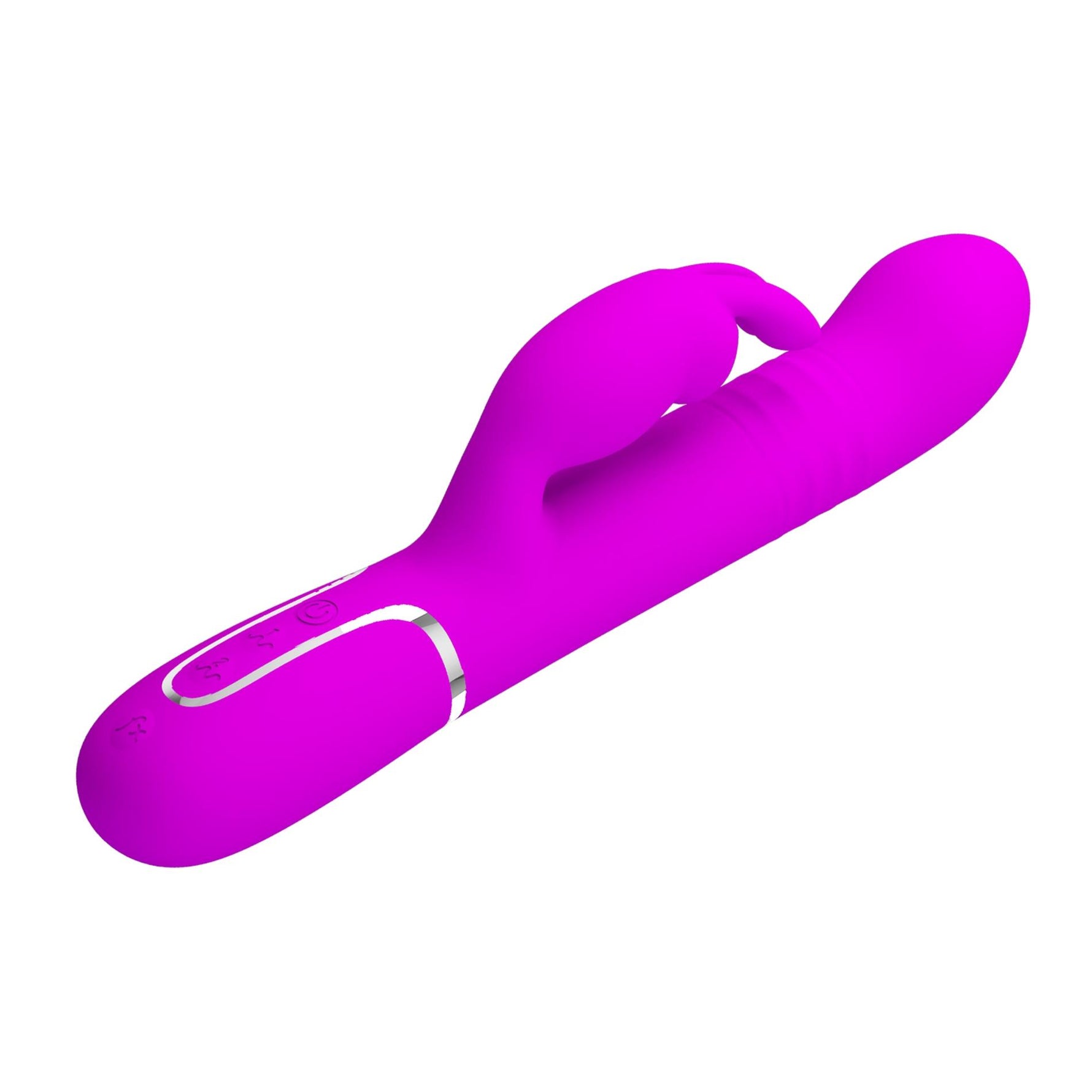 Vibrator Pretty Love iepuraș din silicon violet cu 7 funcții