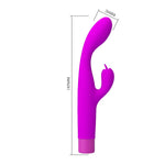 Vibrator flexibil din silicon pentru punctul G Pretty Love Josie, model iepuraș