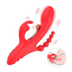 Vibrator Trident Iepuraș Roșu USB 22 cm