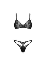 Set Olianna Obsessive din dantelă transparentă tip plasă 2XL/3XL