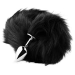 Dop anal HeavyFun Fluffy Fox Tail Negru XL