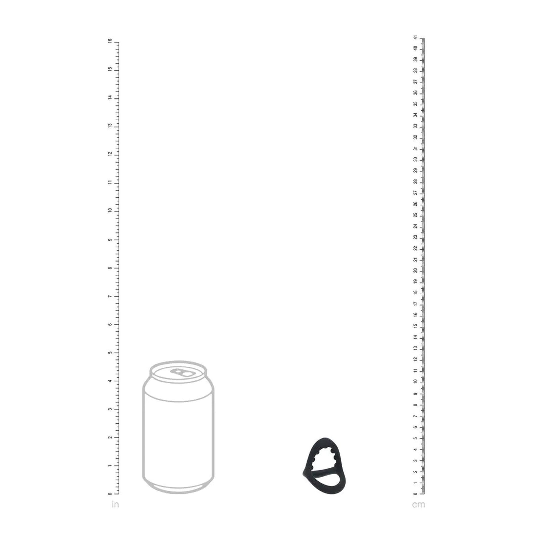 Inel din silicon Tri-O'Levelz negru 5-2 cm