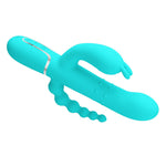 Vibrator cu triplă stimulare Pretty Love Twinkled Tenderness în formă de iepuraș
