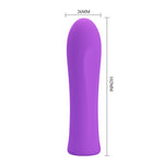 Mini vibrator Alfreda Pretty Love din silicon, 12 moduri, USB