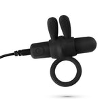 Inel vibrant pentru penis Crushious Wonka din silicon USB 7,8 cm