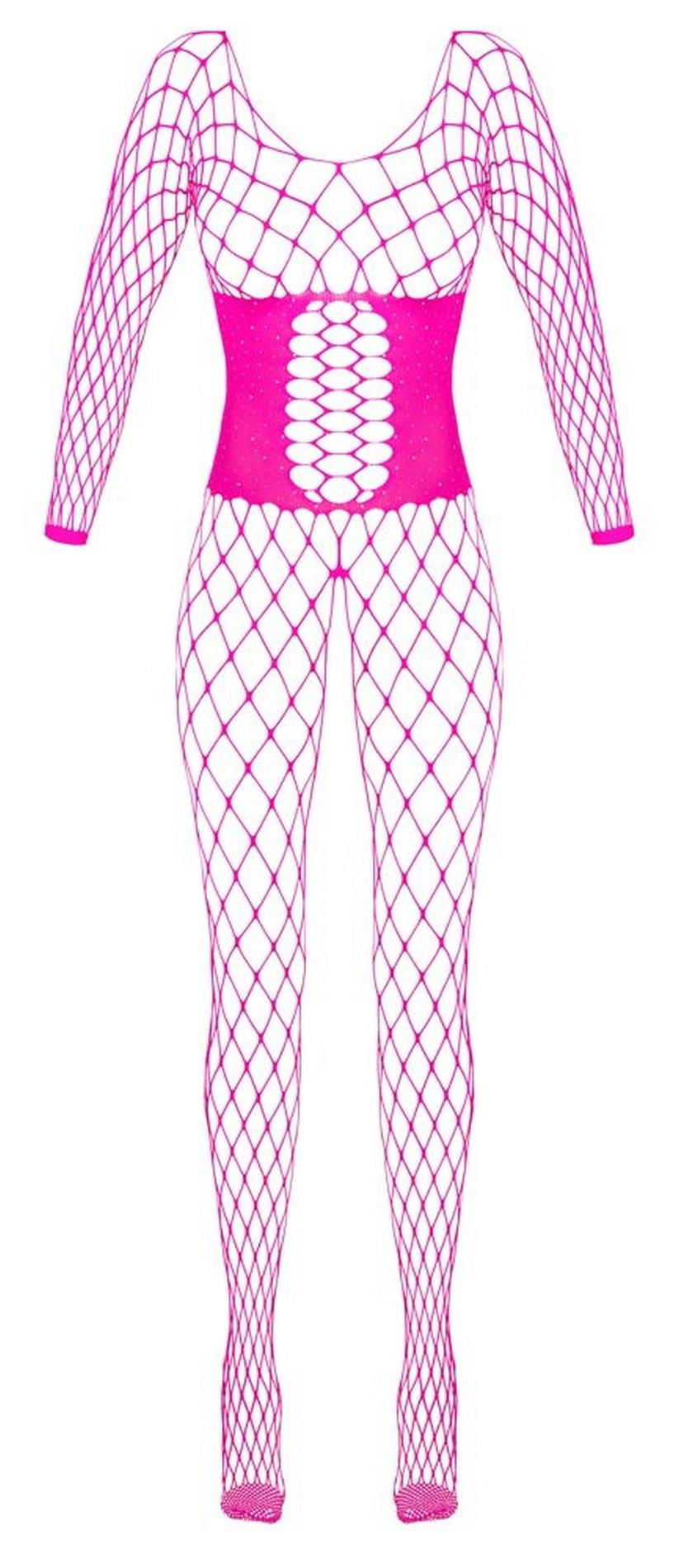 Body roz fantezie din plasă cu strasuri de la Cottelli